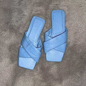 ZARA Square Toe Flat Sandals